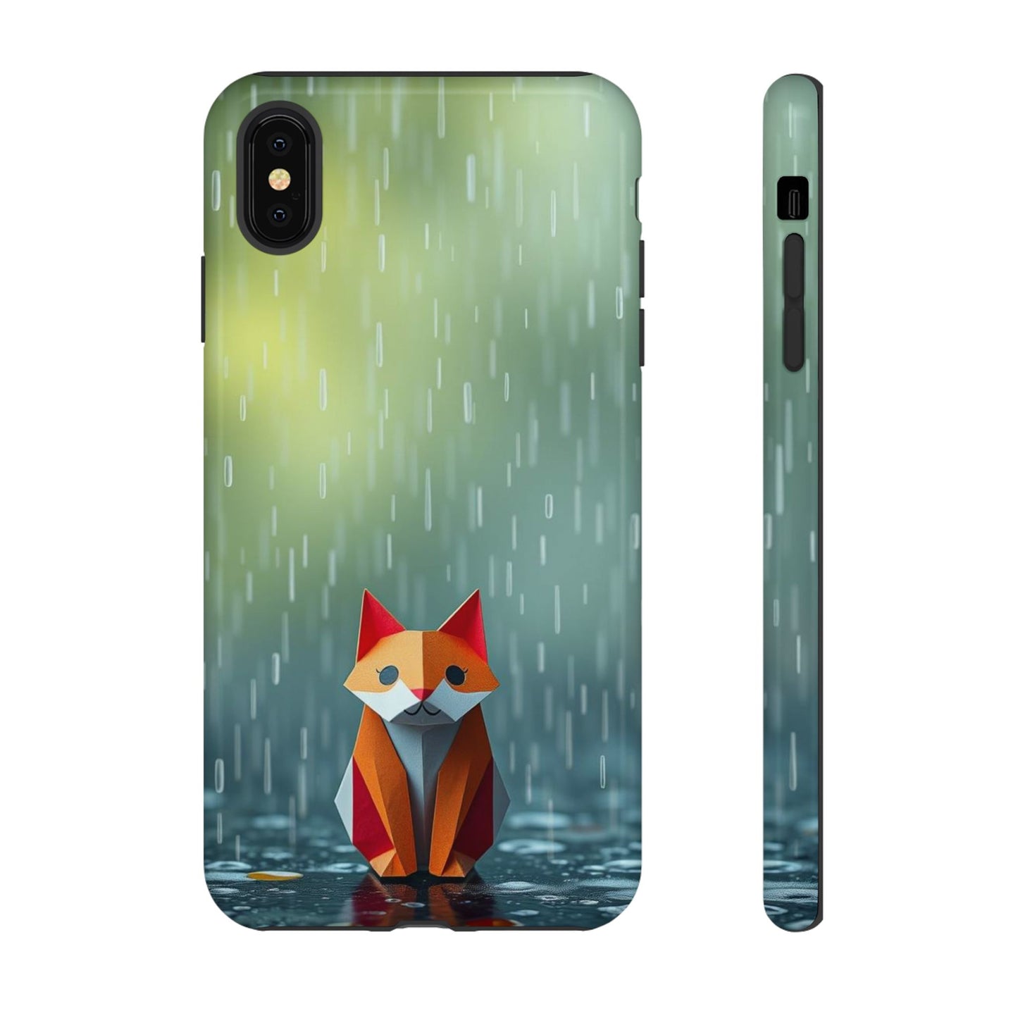 iPhone XS MAX / Glossy Phone Case - Origami ’Soggy Fox’ Design Phone Case