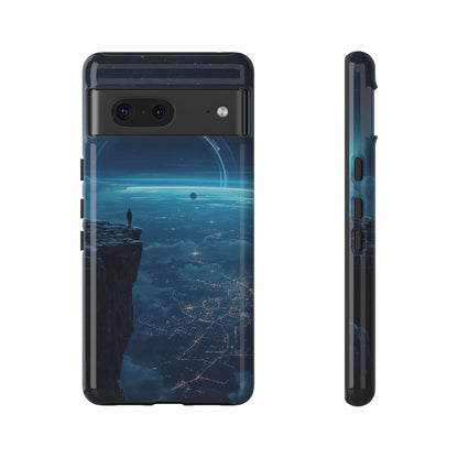 Google Pixel 7 / Glossy Phone Case - Orbital Ring Horizon Sci-fi Phone Case