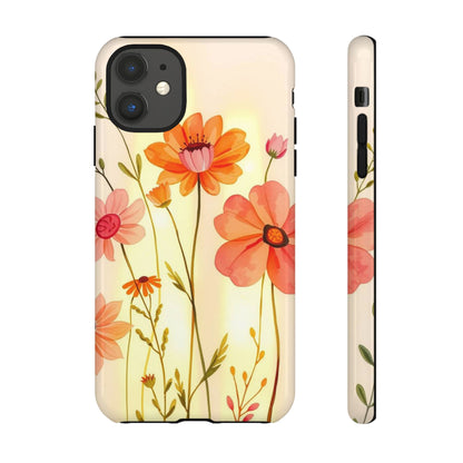 iPhone 11 / Glossy Phone Case - Watercolour Bunch of Wildflowers Design Phone Case
