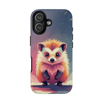 iPhone 17 / Glossy Phone Case - Stylised Hedgehog Design Phone Case