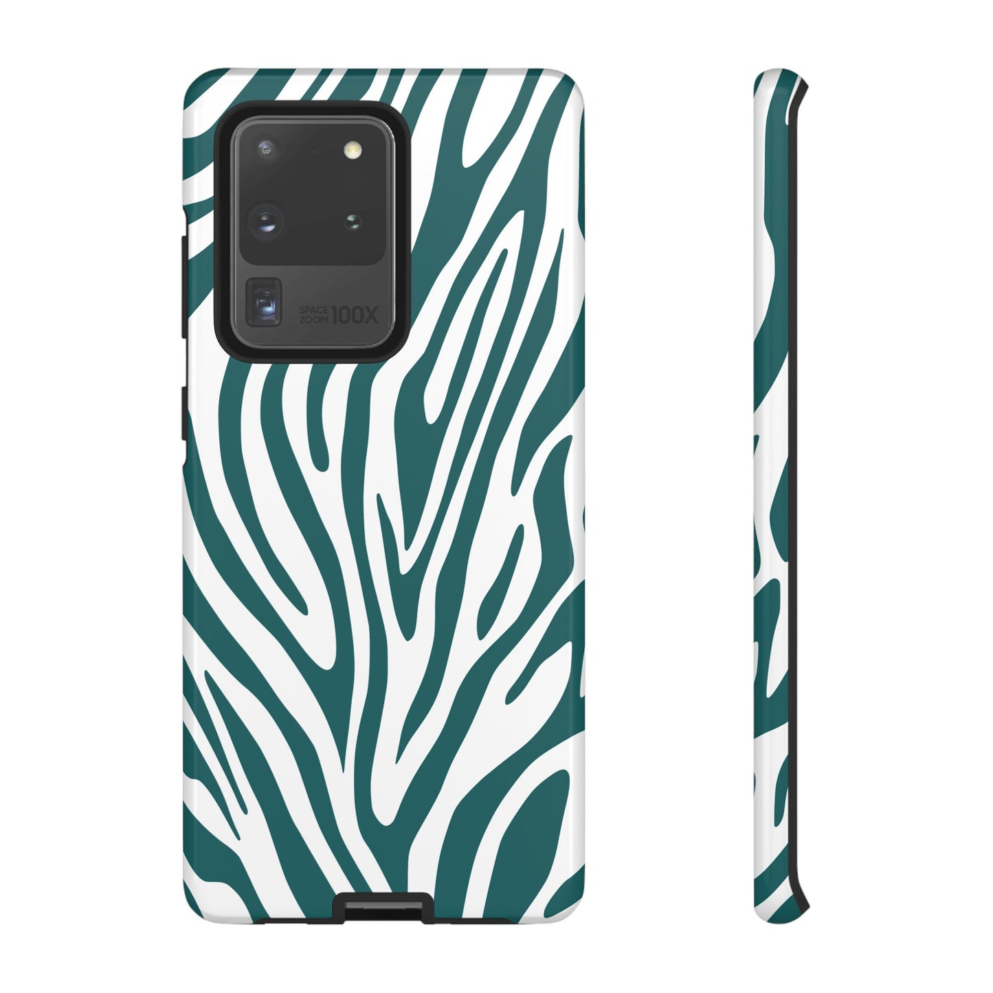 Graphic Teal Tiger Print Phone Case