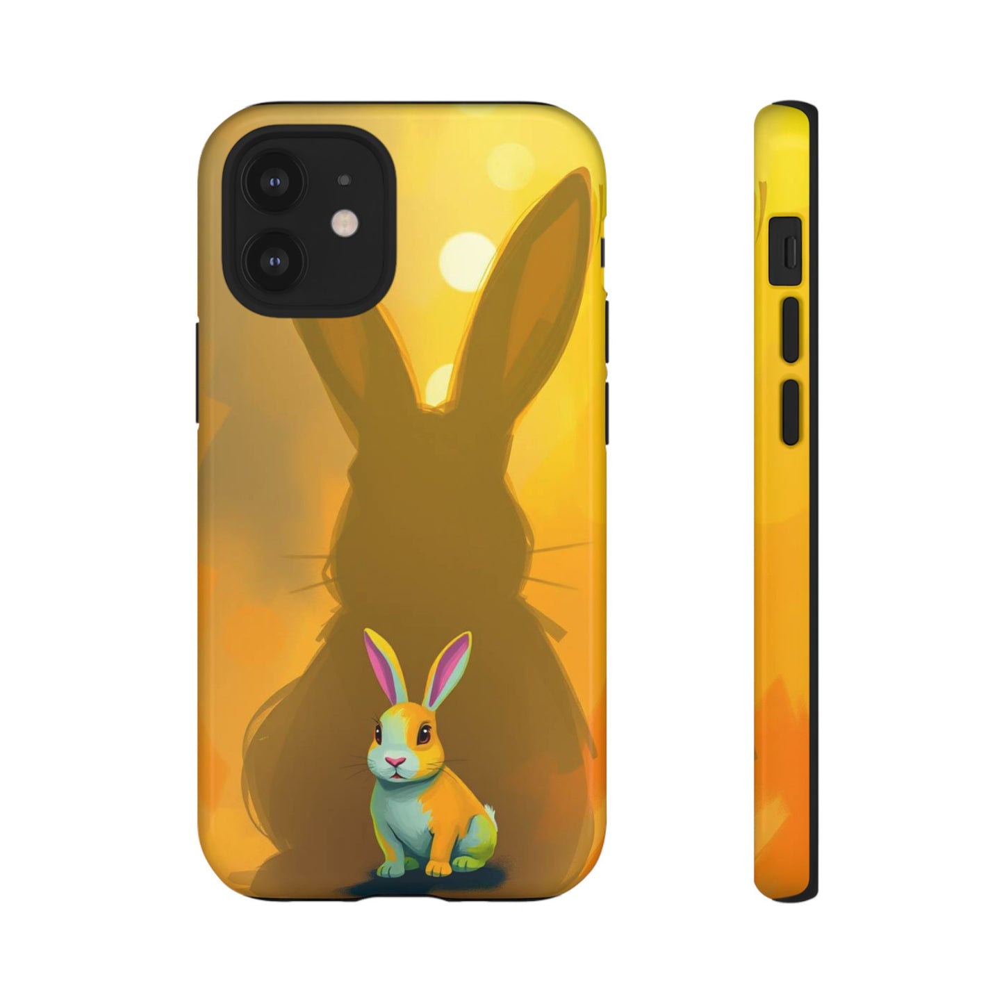 iPhone 12 Mini / Glossy Phone Case - Shadow Rabbit Design Phone Case