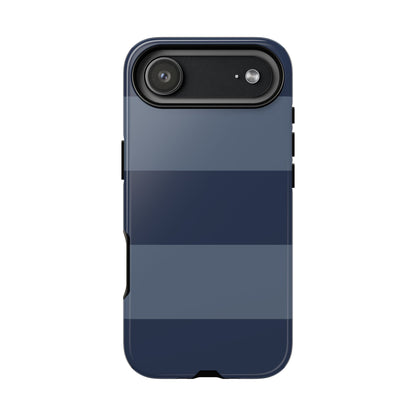 Dark Blue Horizontal Stripe Pattern Phone Case - Blue Phone Case - iPhone 17 Air / Glossy