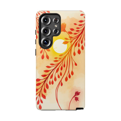 Samsung Galaxy S25 Ultra / Glossy Phone Case - Boho Chic Watercolour Sunset Design Phone Case