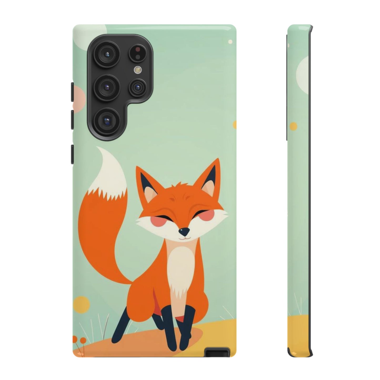 Happy Fox Design Phone Case
