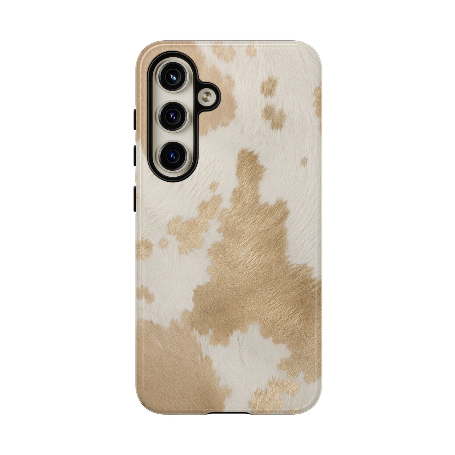 Elegant Champagne Cow Print Phone Case