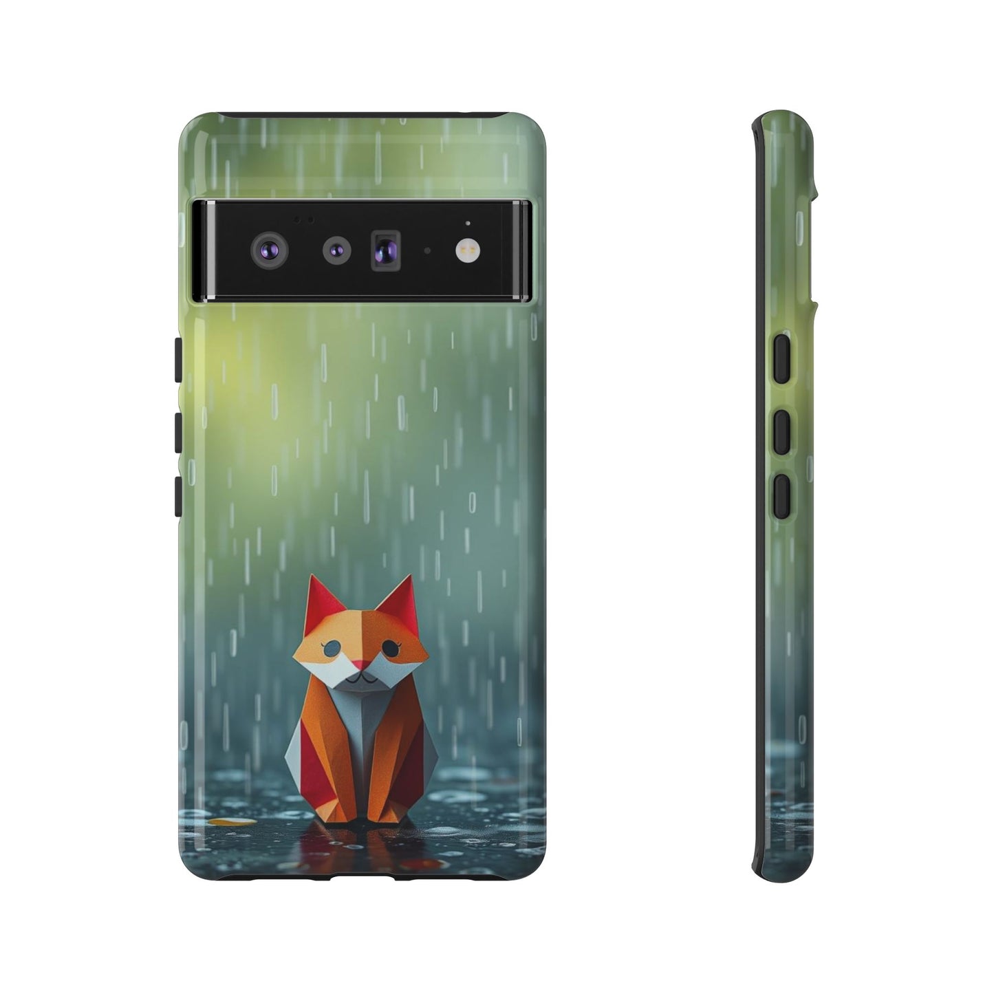 Google Pixel 6 Pro / Glossy Phone Case - Origami ’Soggy Fox’ Design Phone Case