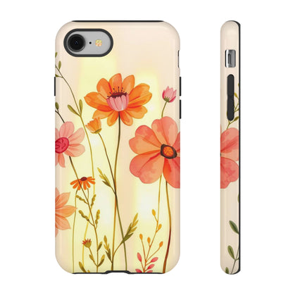 iPhone 8 / Glossy Phone Case - Watercolour Bunch of Wildflowers Design Phone Case