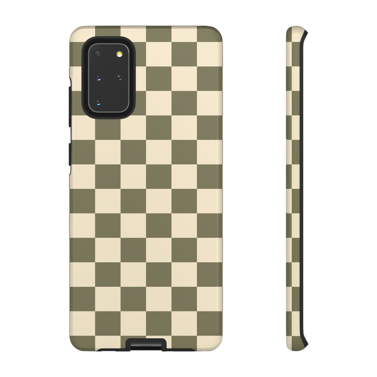 Samsung Galaxy S20+ / Glossy Phone Case - ’Green Checkered Pattern’ Phone Case