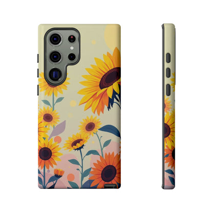 Modern Flat Sunflower Design Phone Case - Multicolor Phone Case - Samsung Galaxy S23 Ultra / Glossy