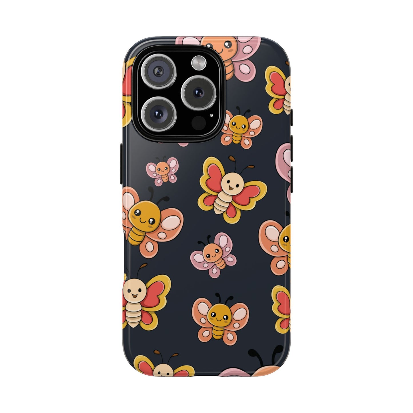 Grey Butterfly Sticker Design Phone Case - Grey Phone Case - iPhone 16 Pro / Glossy