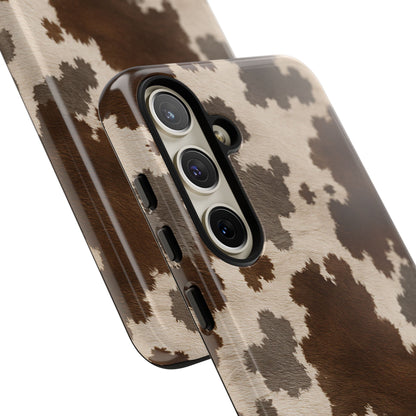 Stylish Mocha Cow Print Phone Case