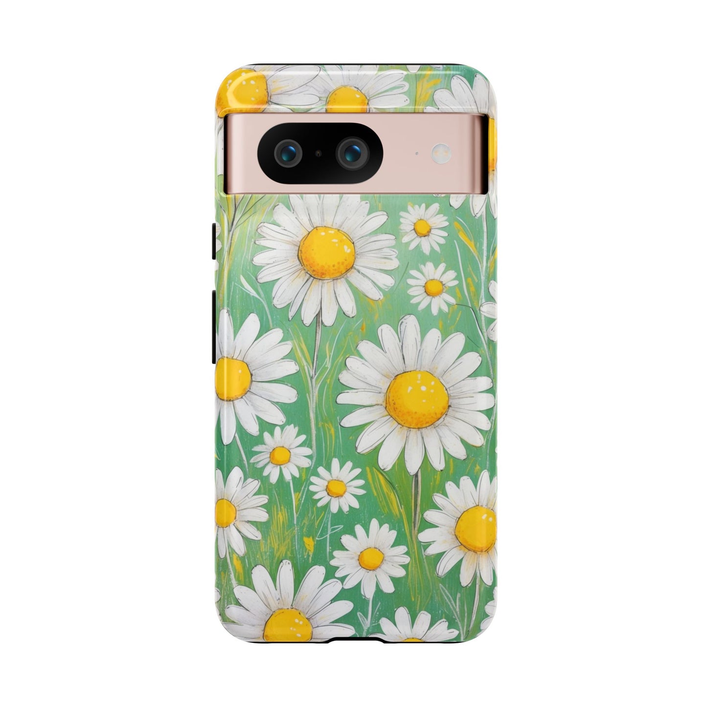 Google Pixel 8 / Glossy Phone Case - Daisies Floral Pattern 4 Phone Case
