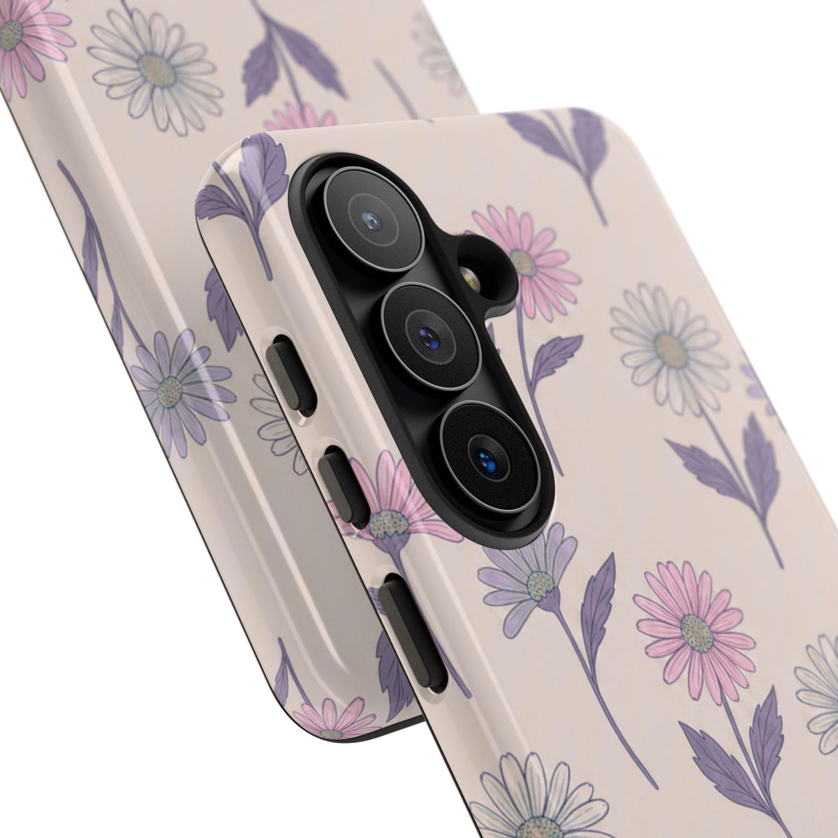 Pretty Pink & Purple Daisy Pattern Phone Case