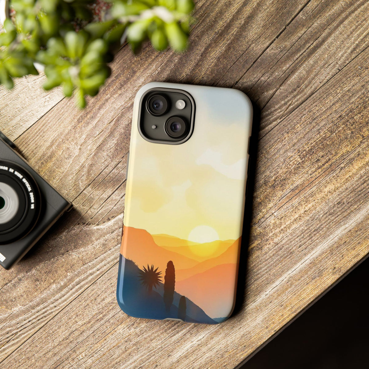 Watercolour Sunset Design Phone Case - Multicolor Phone Case