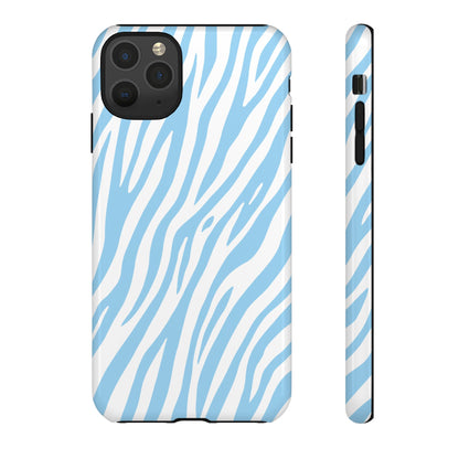 Sky Blue Tiger Print Phone Case