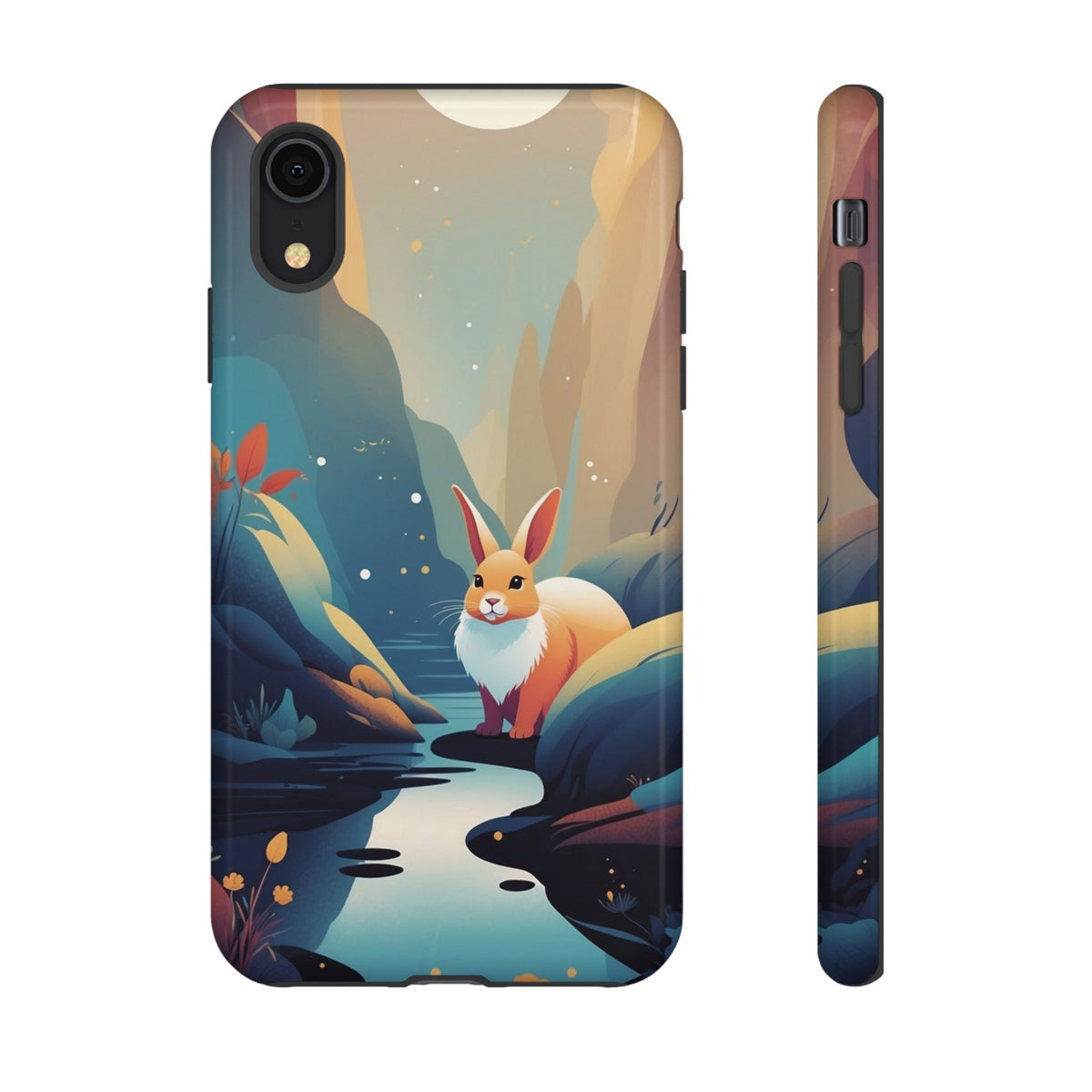 Stylised Rabbit Design Phone Case - Multicolor Phone Case - iPhone XR / Glossy