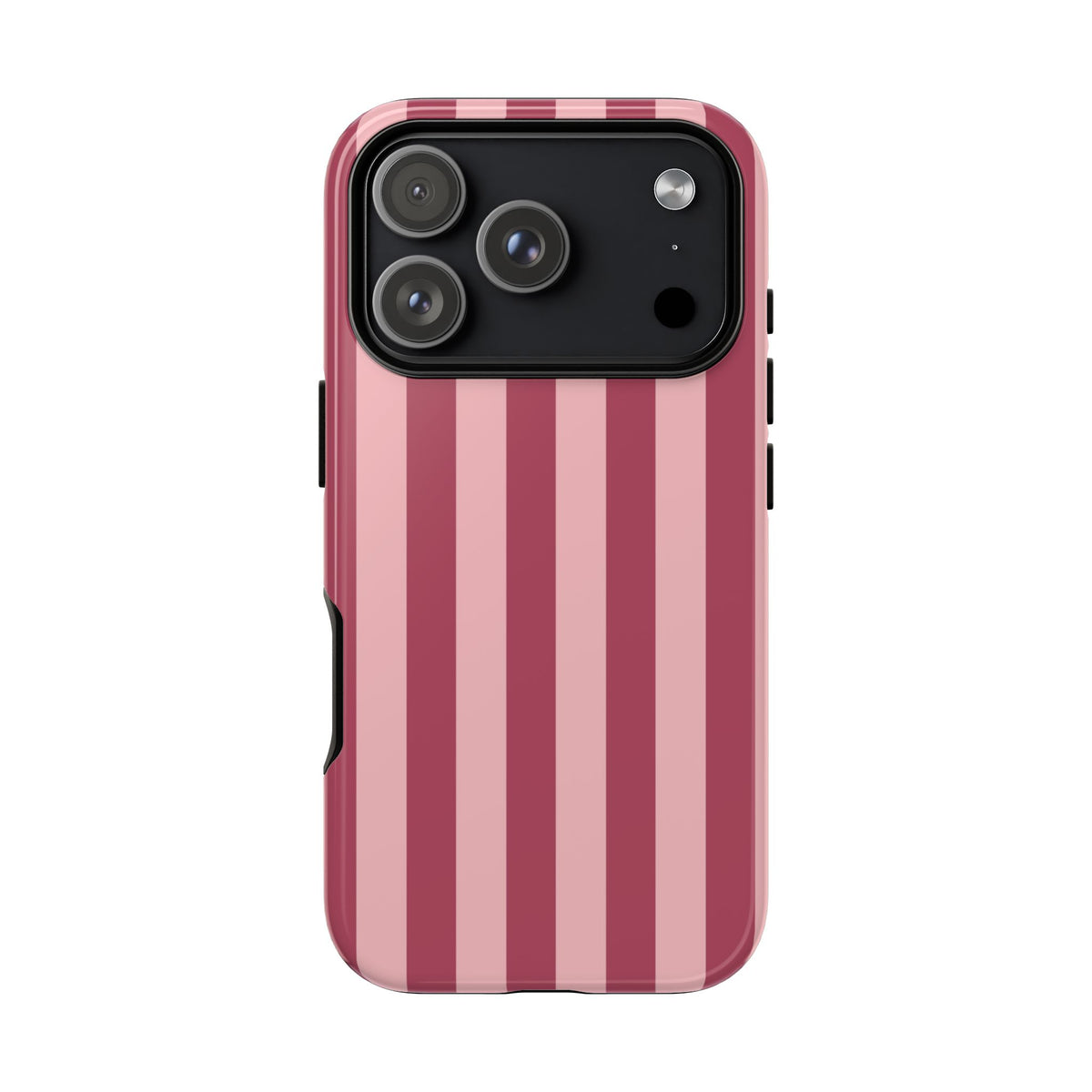 Pink Stripe Pattern Phone Case - Pink Phone Case - iPhone 18 Pro / Glossy