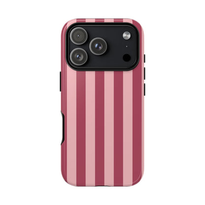 Pink Stripe Pattern Phone Case - Pink Phone Case - iPhone 18 Pro / Glossy