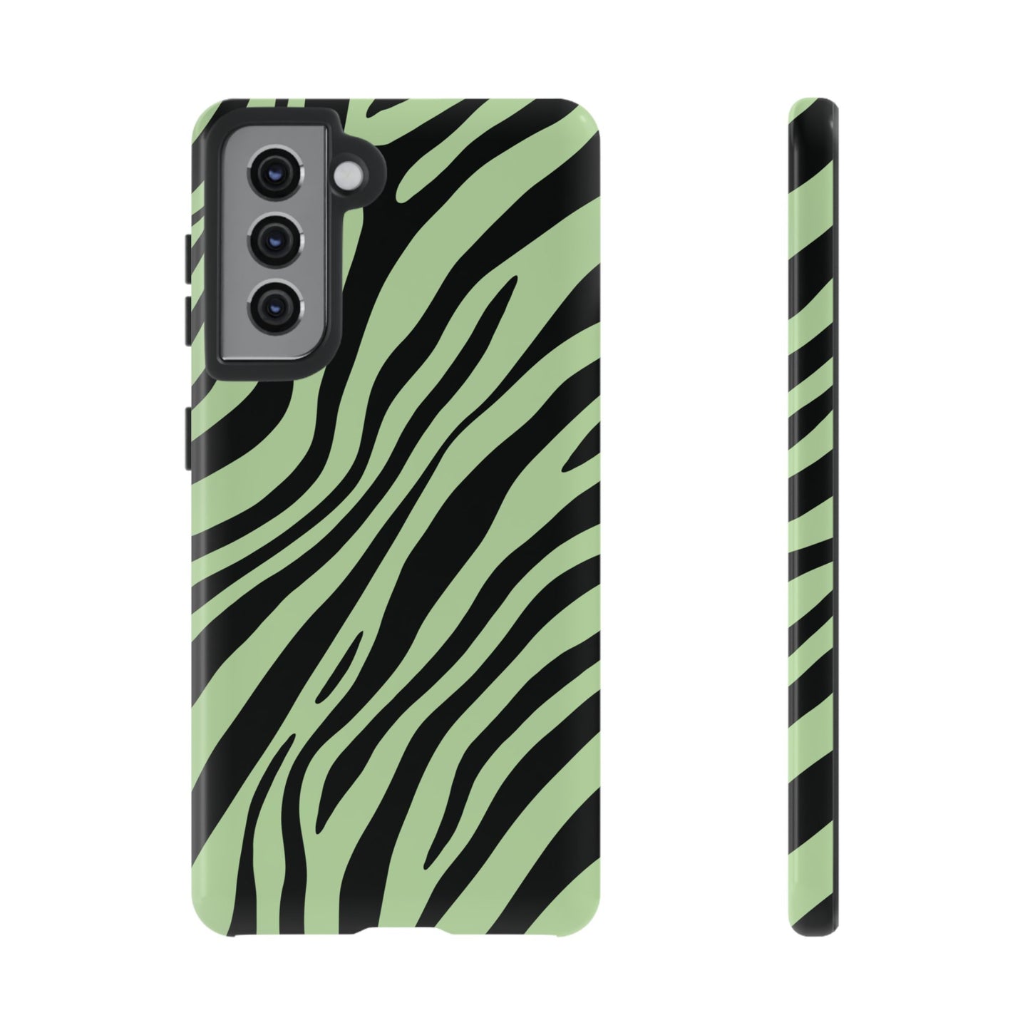 Modern Mint Zebra Print Phone Case
