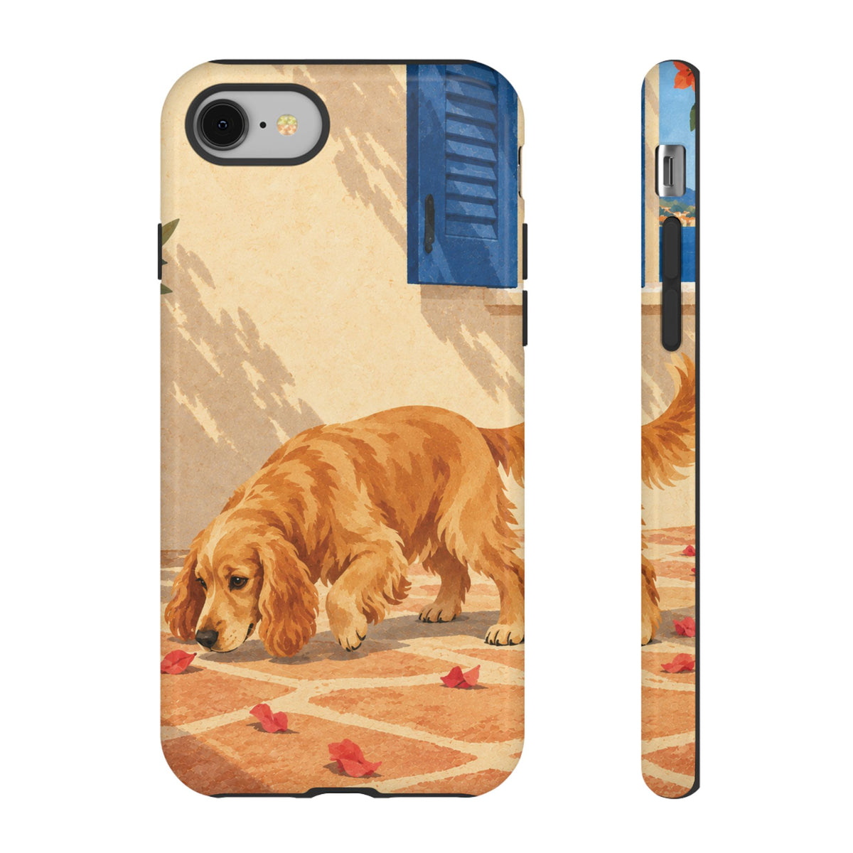 Cocker Spaniel Scent Trail Phone Case - Multicolor Phone Case - iPhone 8 / Glossy