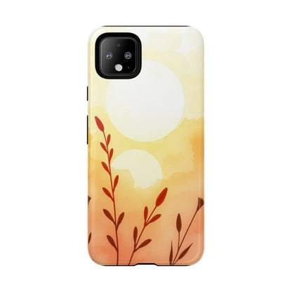 Watercolour Wildflower & Sun Design Phone Case