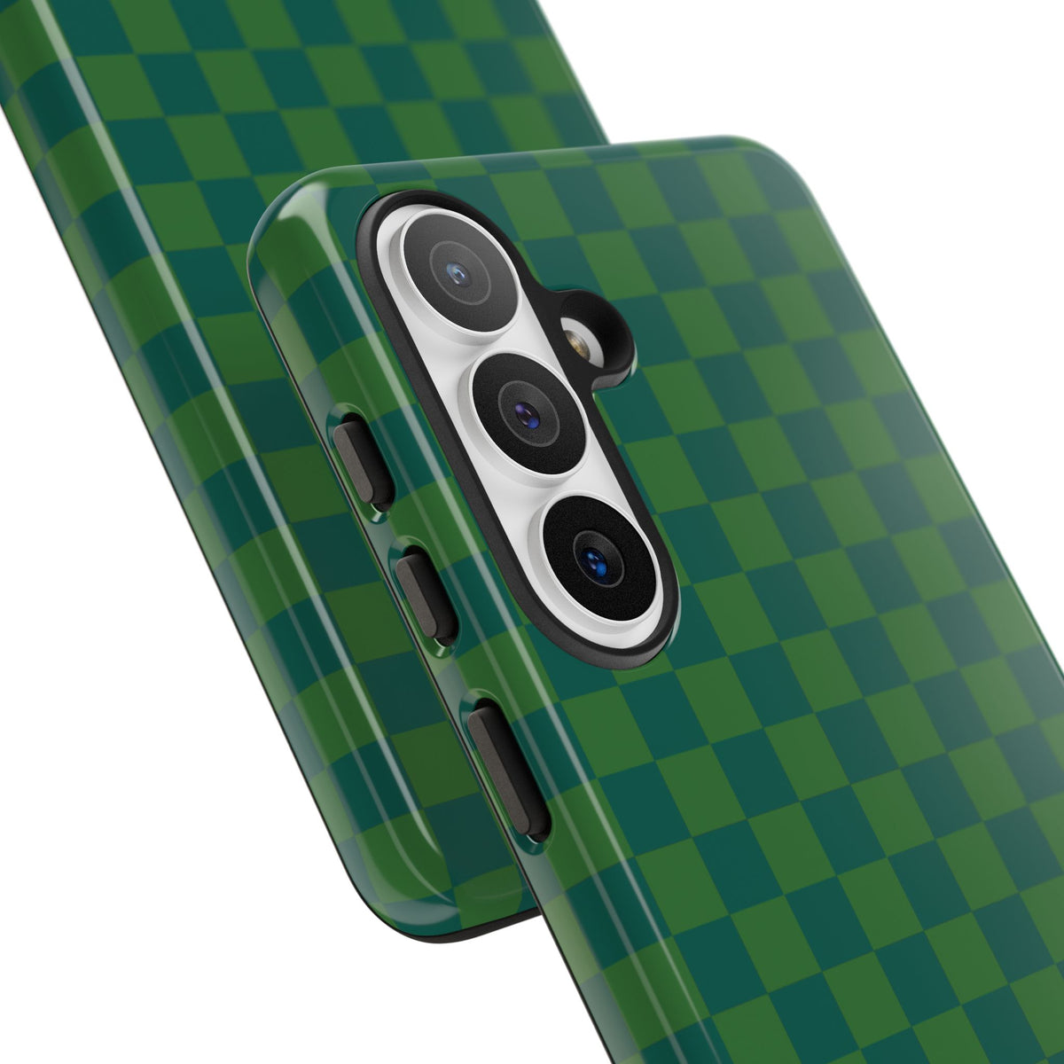 Bold Green Small Checked Pattern Phone Case - Green Phone Case