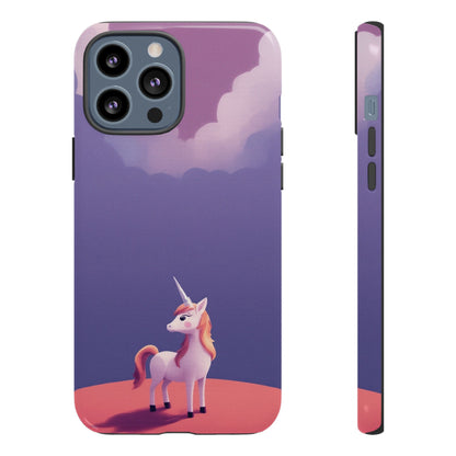 iPhone 13 Pro Max / Glossy Phone Case - Cute Unicorn & Cloud Design Phone Case