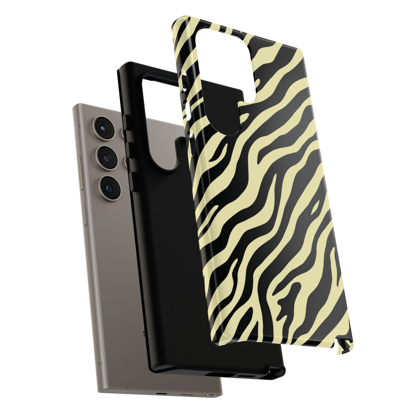 Stylish Neutral Zebra Print Phone Case