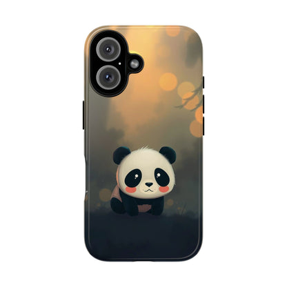 iPhone 16 / Glossy Phone Case - Cute Gothic Panda Design Phone Case