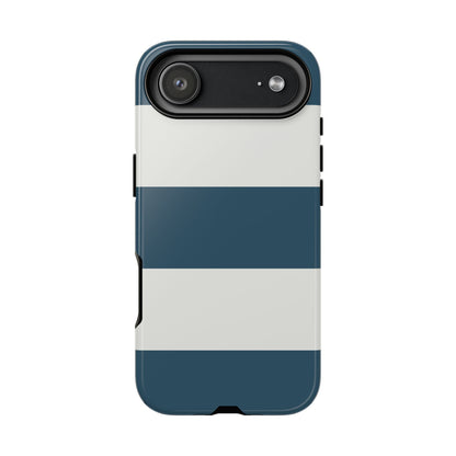 Blue & White Horizontal Stripe Pattern Phone Case - Blue Phone Case - iPhone 17 Air / Glossy
