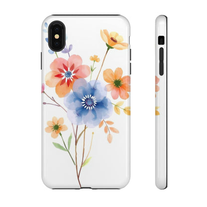iPhone XS MAX / Glossy Phone Case - Boho Chic Watercolour Bouquet Pattern Phone Case