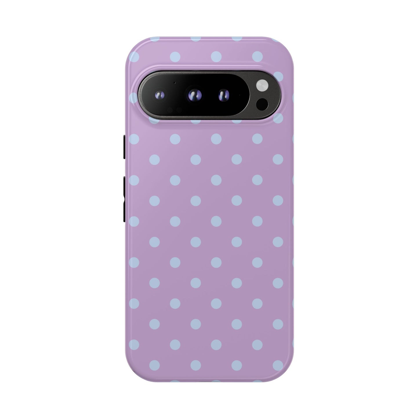 Trendy Lilac & Ice Blue Dot Pattern Phone Case
