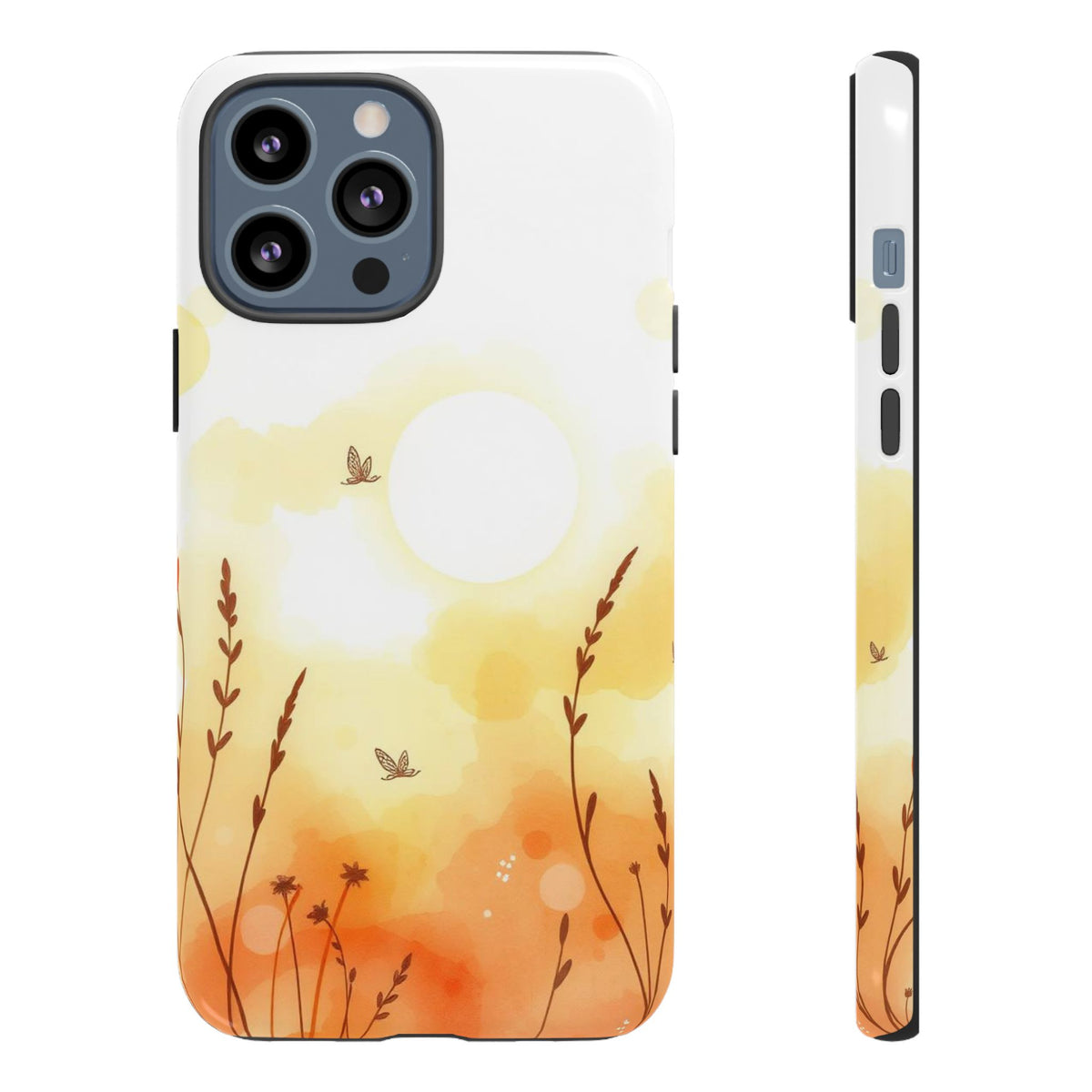 Boho Chic Watercolour Wildflower Pattern Phone Case - Multicolor Phone Case - iPhone 13 Pro Max / Glossy