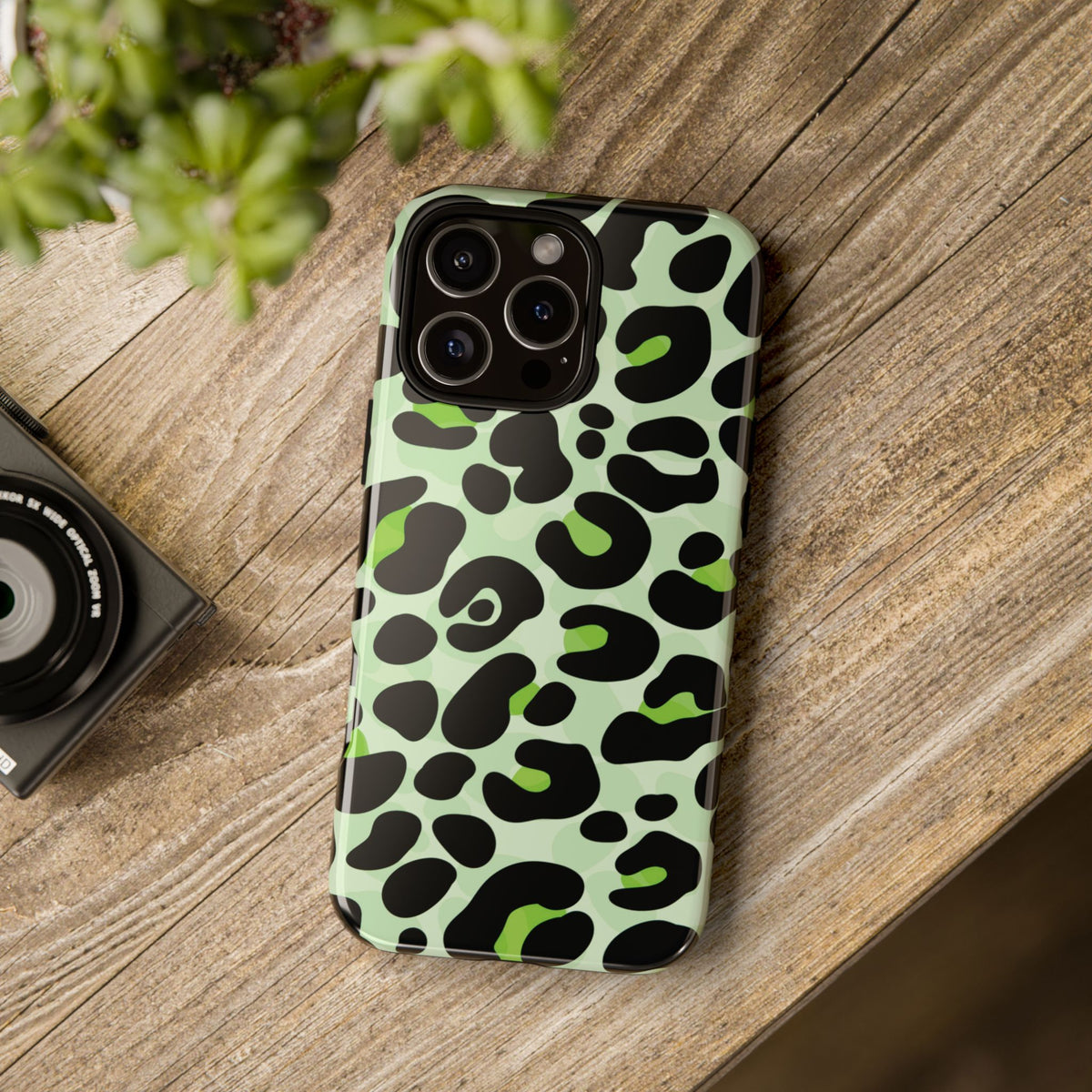 Fresh Mint Leopard Print Phone Case - Orange Phone Case