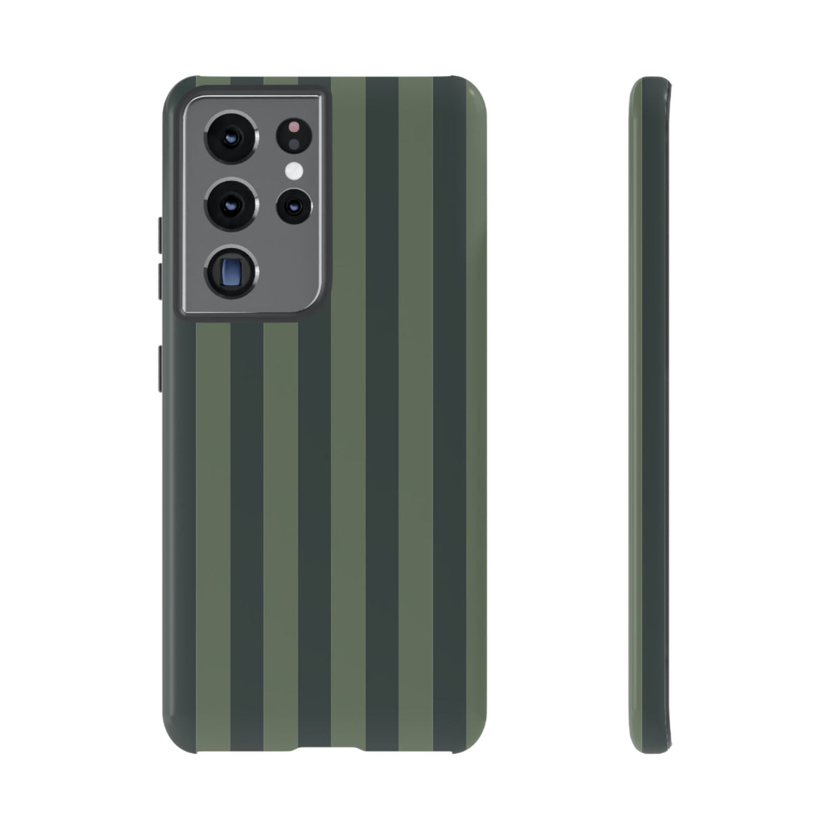 Dark Green Stripe Pattern Phone Case - Green Phone Case - Samsung Galaxy S21 Ultra / Glossy