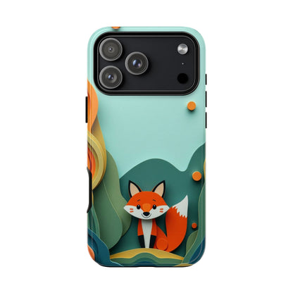 iPhone 17 Pro Max / Glossy Phone Case - Papier-mâché Fox Design Phone Case