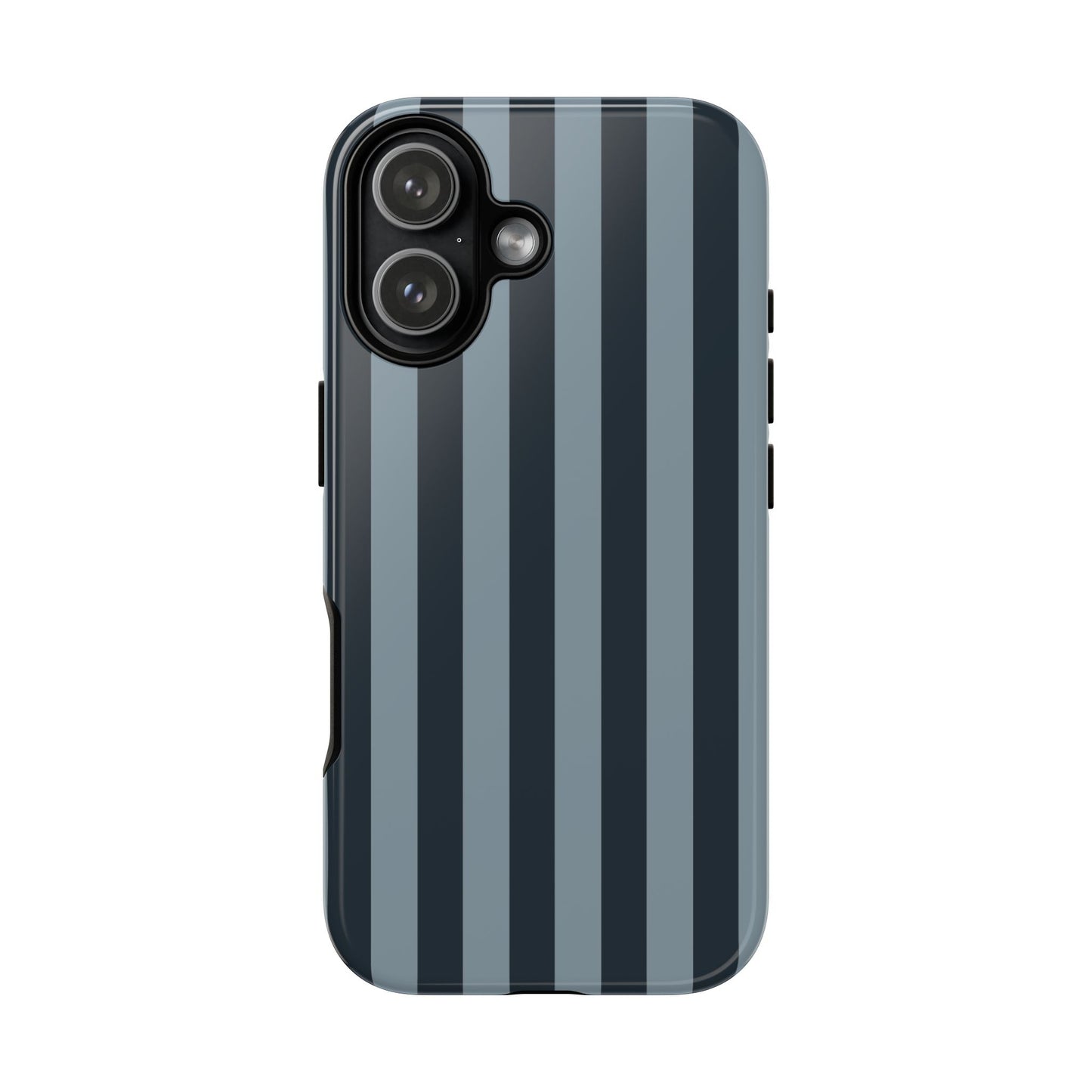 iPhone 17 / Glossy Phone Case - ’Dark Blue Stripe Pattern’ Phone Case