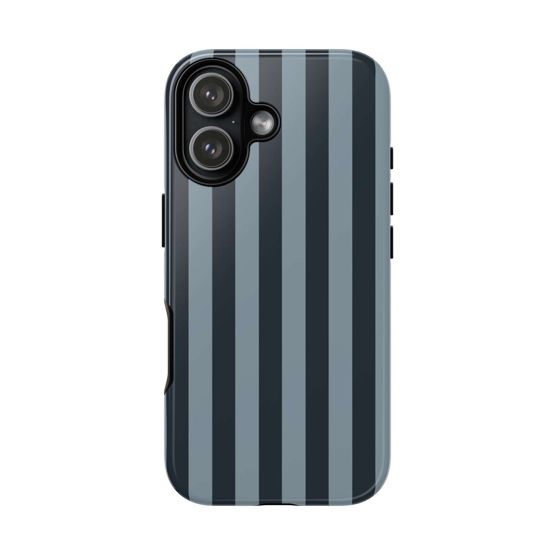 iPhone 17 / Glossy Phone Case - ’Dark Blue Stripe Pattern’ Phone Case
