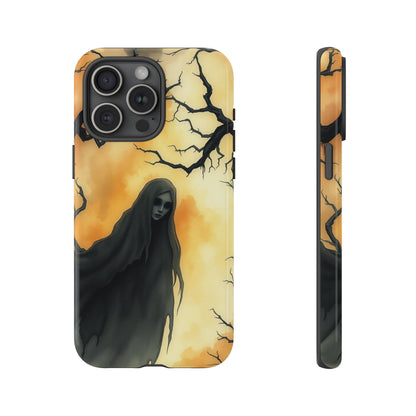iPhone 15 Pro Max / Glossy Phone Case - Watercolour Gothic Deathly Woman Phone Case