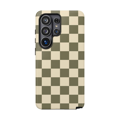 Green Checked Pattern Phone Case - Green Phone Case - Samsung Galaxy S26 Ultra / Glossy