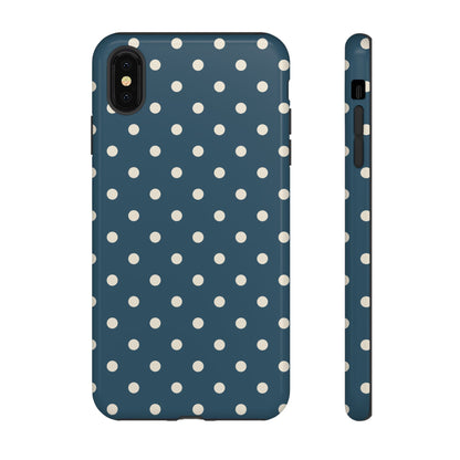 Blue & White Dot Pattern Phone Case