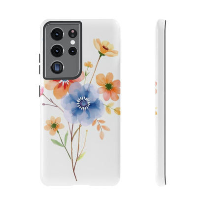 Samsung Galaxy S21 Ultra / Glossy Phone Case - Boho Chic Watercolour Bouquet Pattern Phone Case
