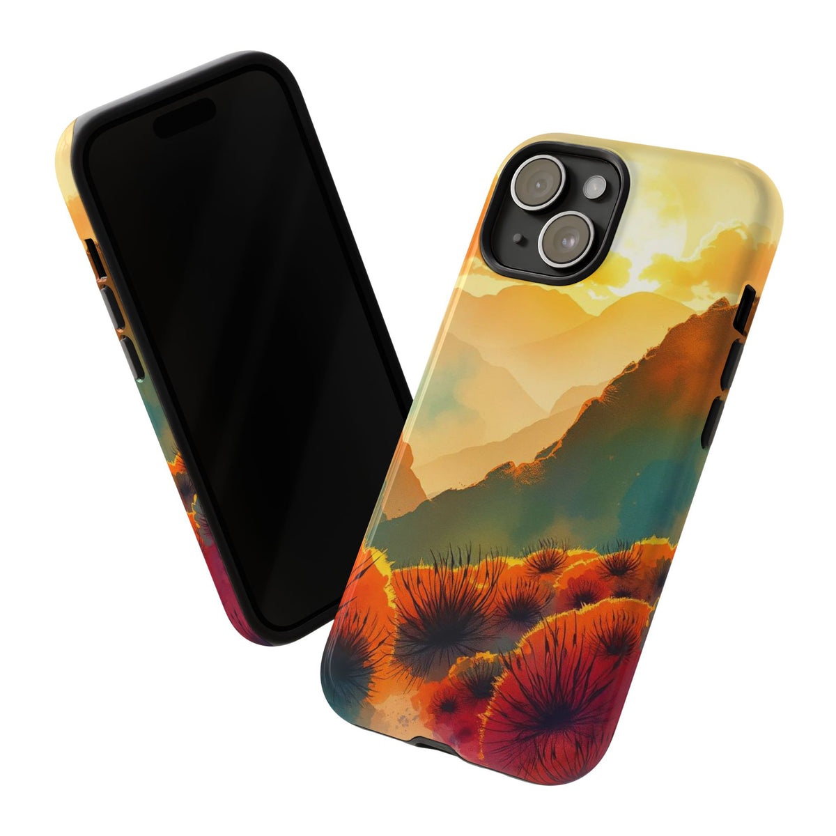 Ideallic Watercolour Sunset Design Phone Case - Multicolor Phone Case
