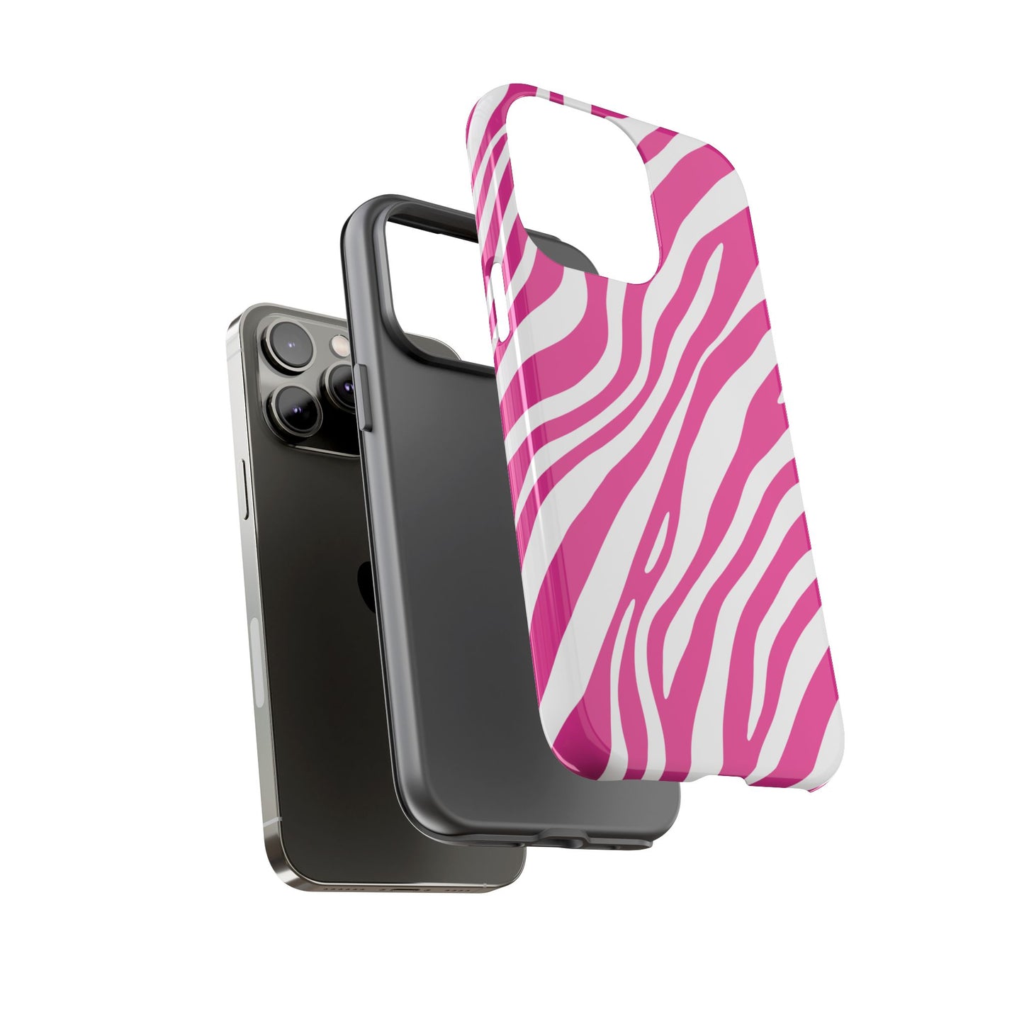 Modern Hot Pink Zebra Print Phone Case