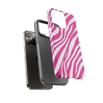 Modern Hot Pink Zebra Print Phone Case