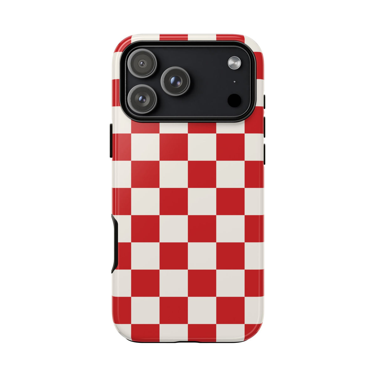 Red Checked Pattern Phone Case - Red Phone Case - iPhone 17 Pro Max / Glossy