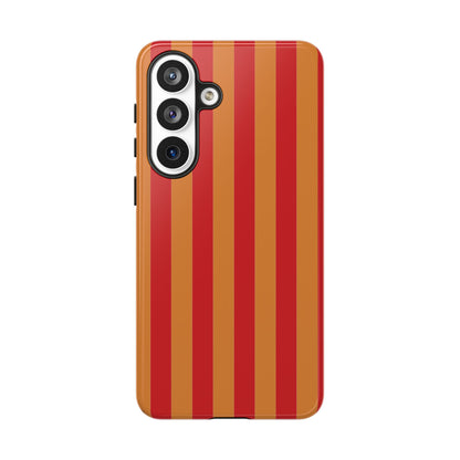 Orange & Red Stripe Pattern Phone Case - Orange Phone Case - Samsung Galaxy S26 Plus / Glossy