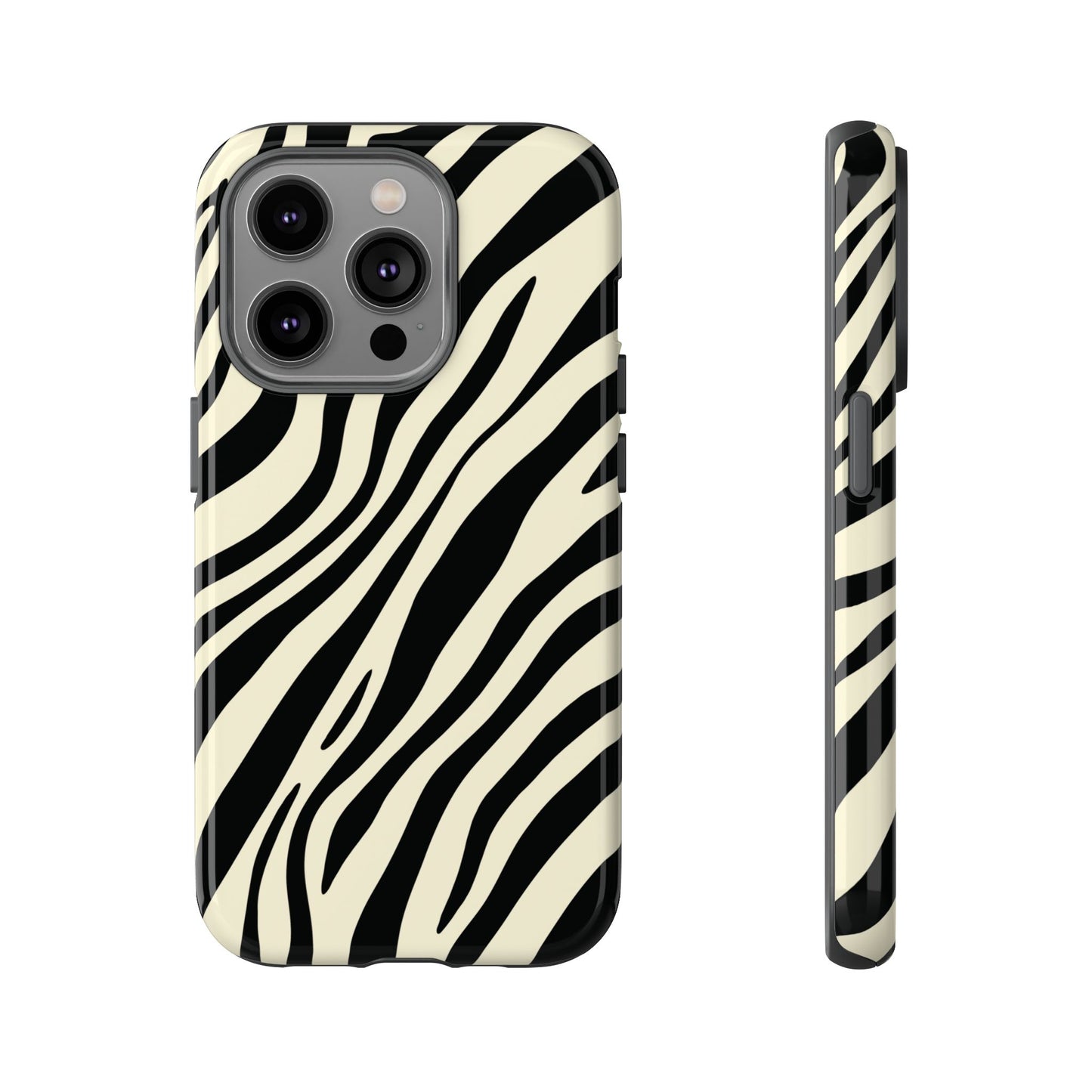 Modern Neutral Zebra Print Phone Case