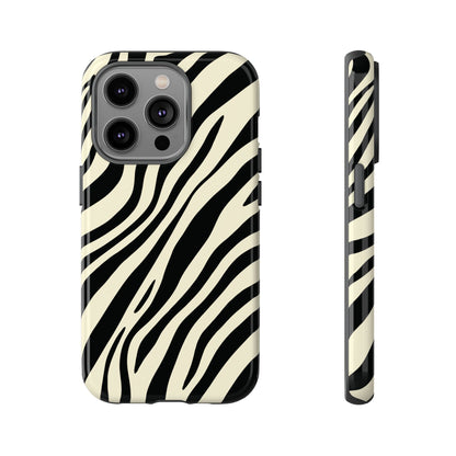 Modern Neutral Zebra Print Phone Case
